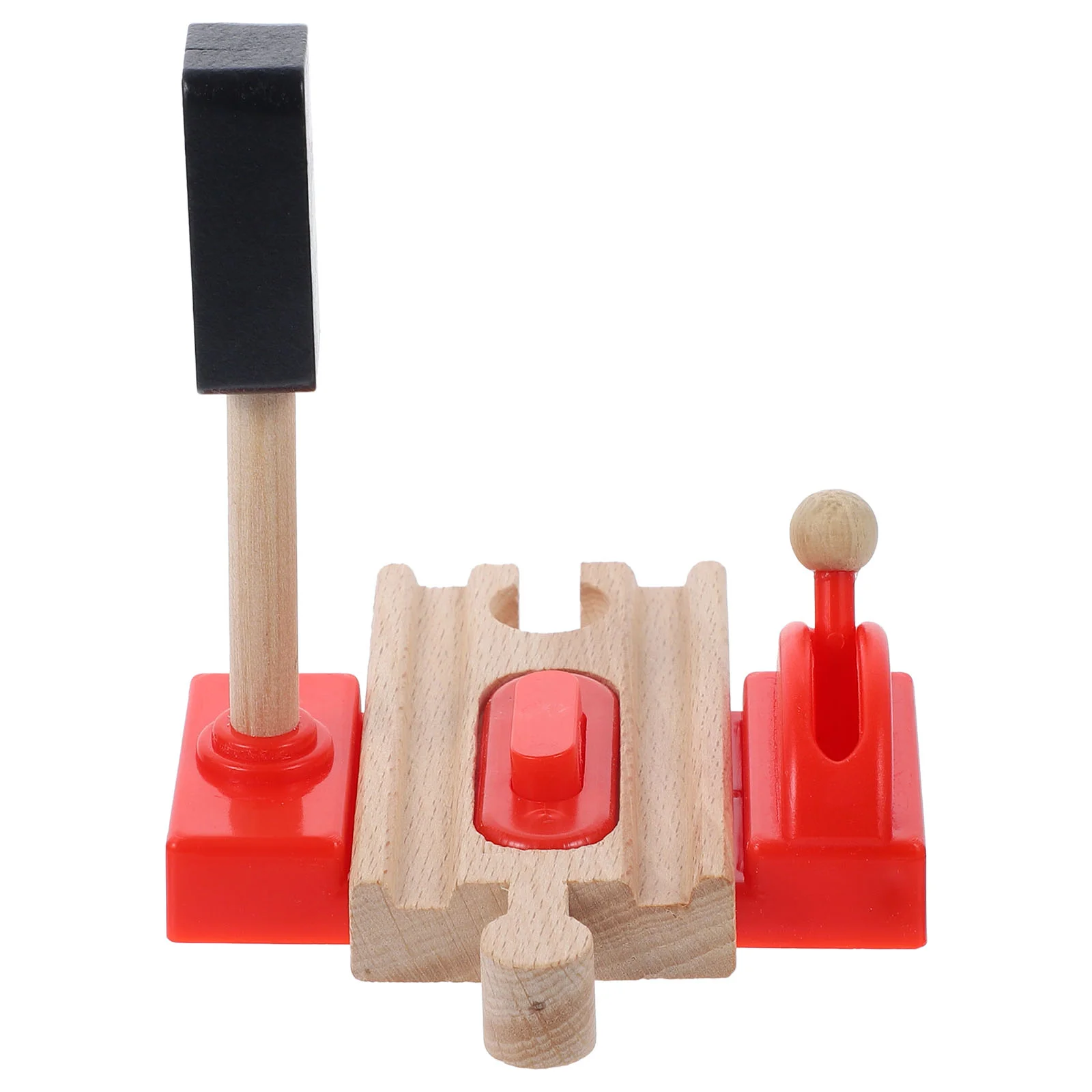 Wooden Toys Train Track Accessories Roadblock Model For Games Railway Decorative Children Wood Kids