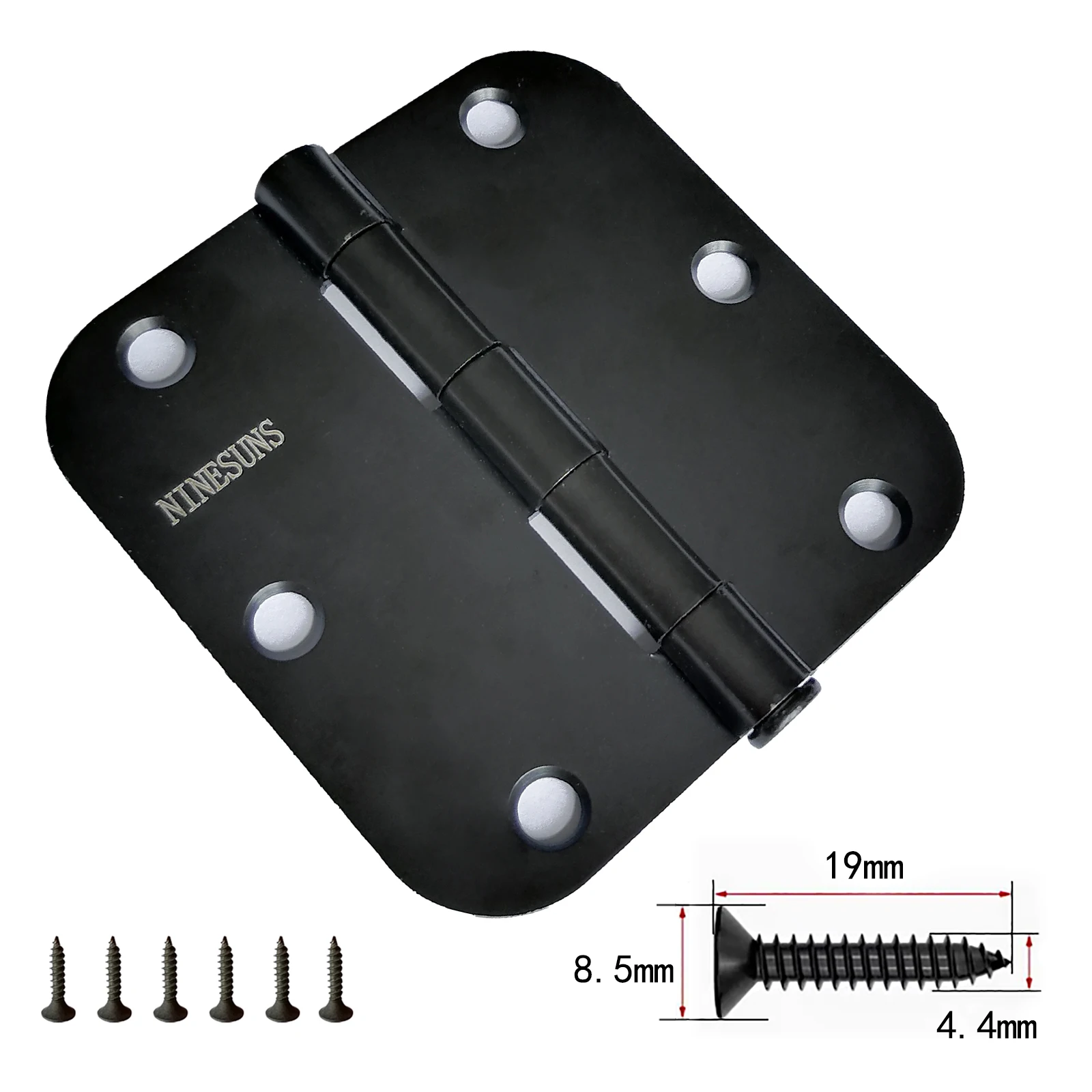 บานพับแบบปิดนุ่มนวลสำหรับงานหนักขนาด 3.5 นิ้ว 3 ชิ้น สำหรับประตูหนัก ตู้ ประตูตู้ 1