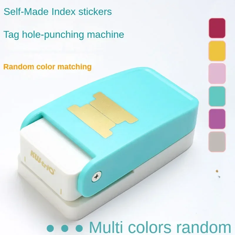 Loose-leaf Separator Label Punch Self-made Index Label DIY Bookmark Notepad Index Classification File Data Embossing Tool Hole punching tools,embossing maker