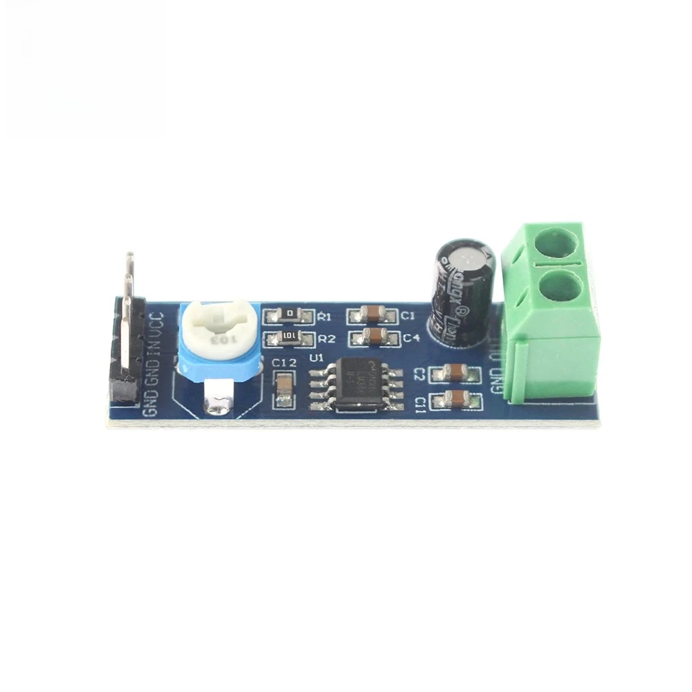 1/2PCS LM386 Audio Power Amplifier Module 200 Times Gain Board Mono 5V-12V Input DIY Speaker Amp for Arduino PCB Project