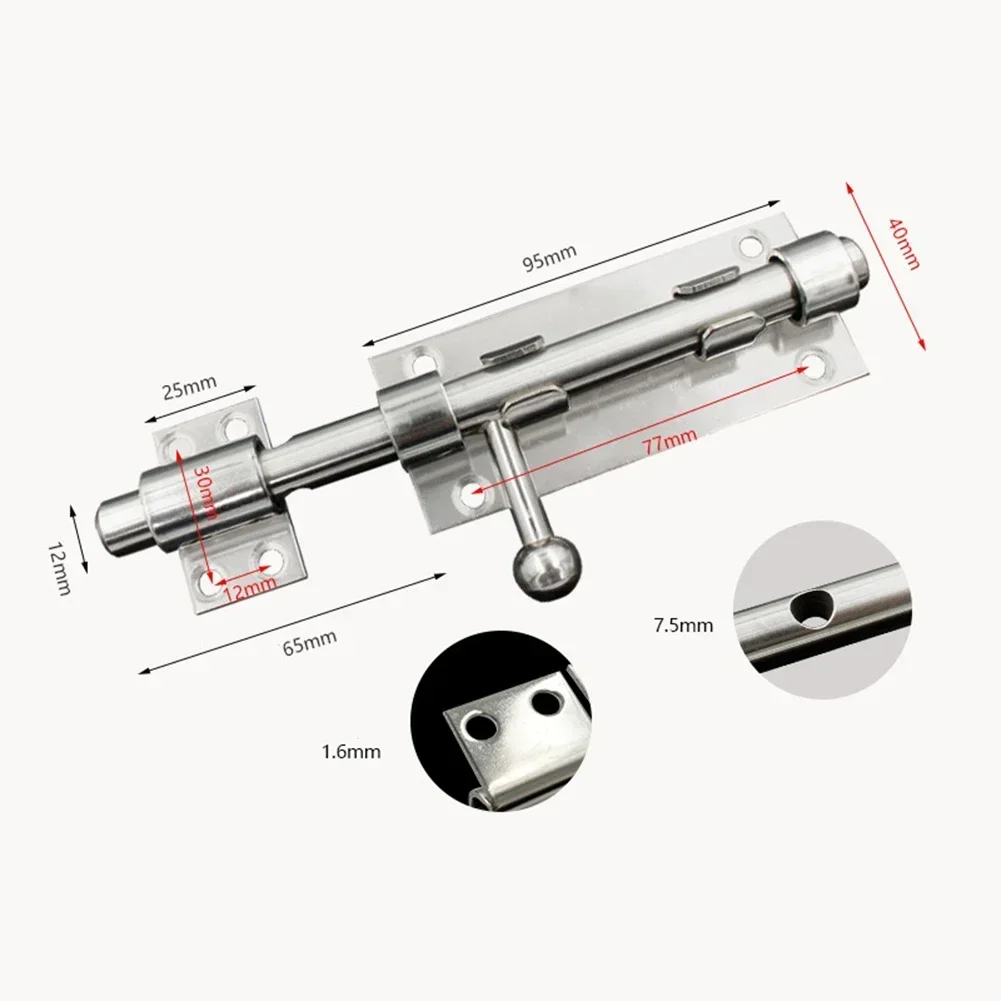 Door Bolt Lock Stainless Steel Door Bolt Latch For Home Hardware Bathroom Toilet Shed Gate Safety Window Catch Lock door latch door lock cylinder