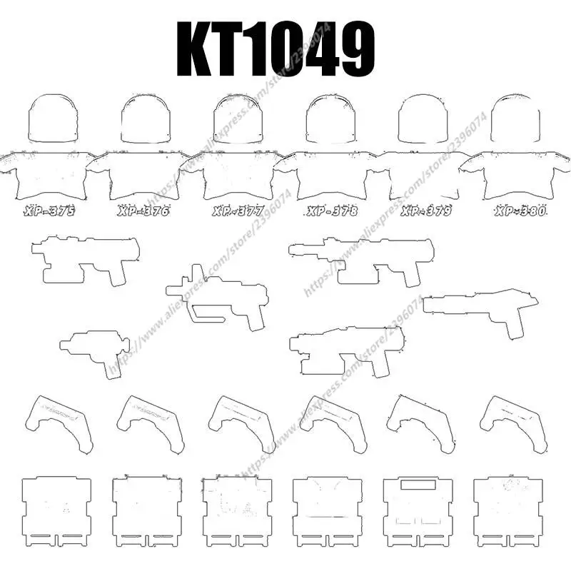 

KT1049 Action Figures Movie accessories Building Blocks Bricks toys XP375 XP376 XP377 XP378 XP379 XP380