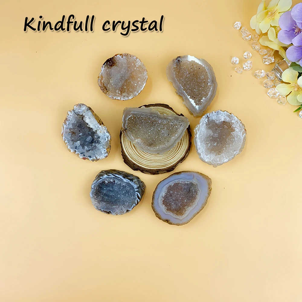 

Natural Crystal Quartz Agate Geode Druzy Healing Stone Mineral Specimen Collection Gifts Lucky Reiki Home Decoration Gifis