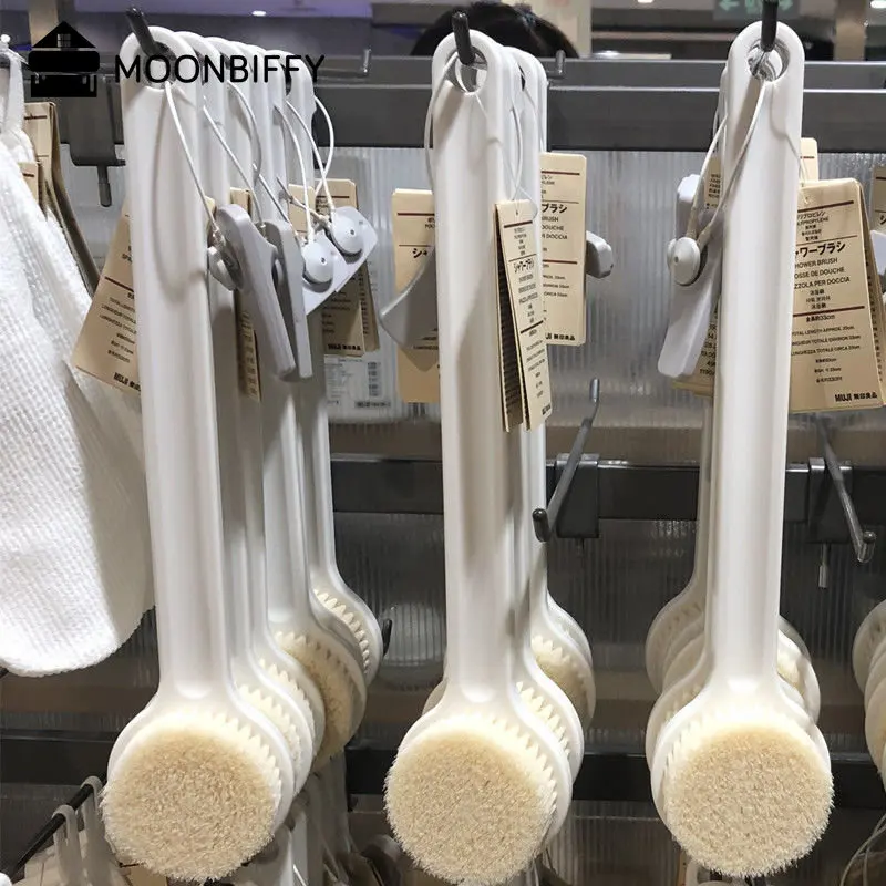 JapaneseBathBrushesSimpleLongHandleSoftHairRubBackMassage