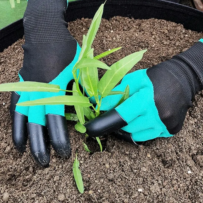 Garden Gloves With Claws - Dig, Plant, Weed & Seed - Protect Fingers & Nails
