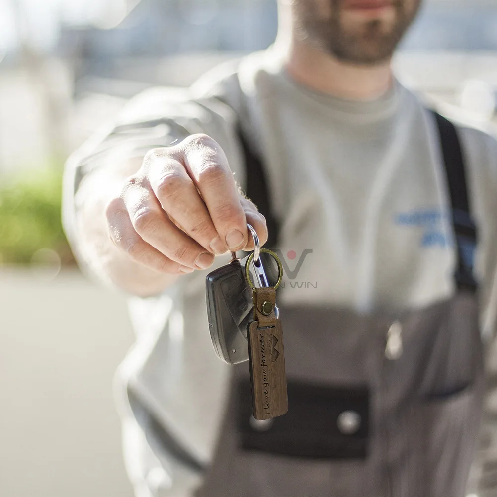 Personalized Wooden Keychain