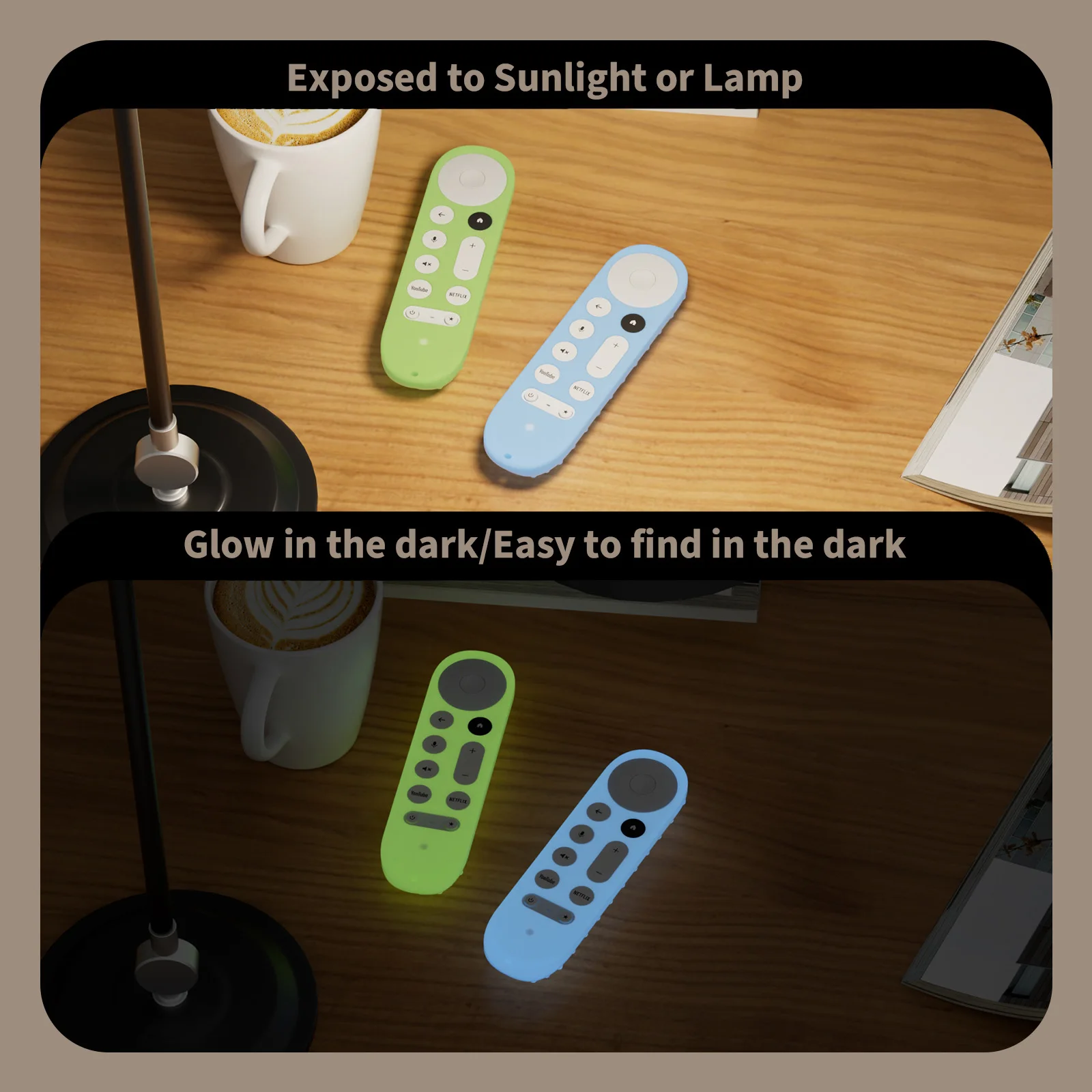 Non-slip Silicone Case for Google TV Remote Control