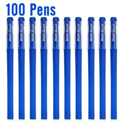Premium 13 - Piece Gel Pen Set - Fine Point 0.38mm, Assorted Ink Colors - Ideal for Office and School Writing Supplies (Blue Pen 100Pcs)
