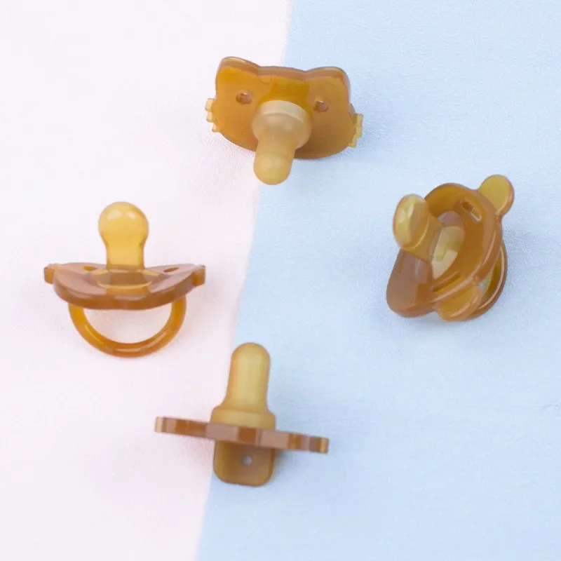 New Creative Silicone Bear Pacifier Day Round Head Night Flat Head Storage Box Chain Baby Teether Toys Newborn Pacifier - Image 2