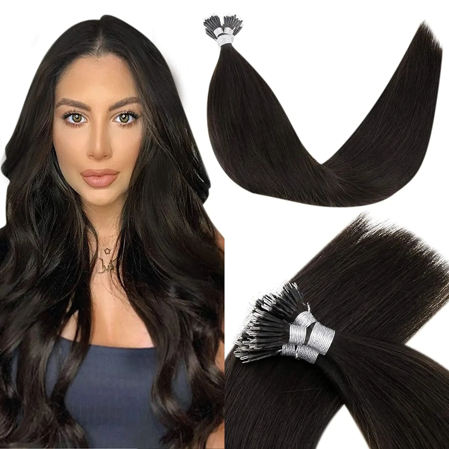 VeSunnyNanoHairExtensionsPrebondedNanoRemyHairExtensions