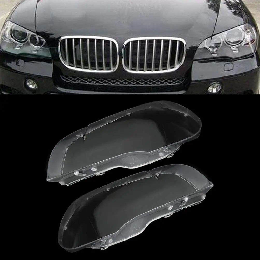 

For BMW X5 Series E70 2007 ~ 2013 Car E70 Headlight Cover Front Headlight Glass Headlamps Transparent Lampshade Lens Lamp Shell