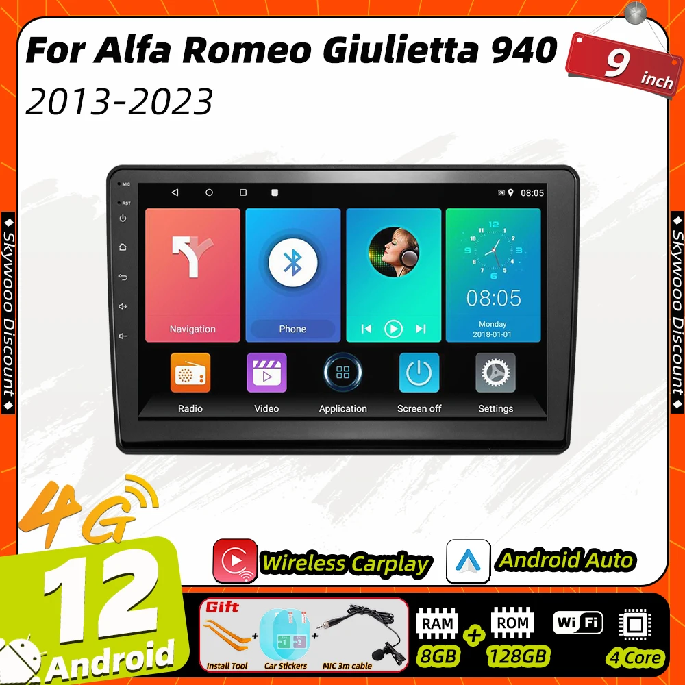 

Android Car Radio for Alfa Romeo Giulietta 940 2013-2023 2 Din Multimedia GPS Carplay Android Auto Autoradio Stereo Head Unit