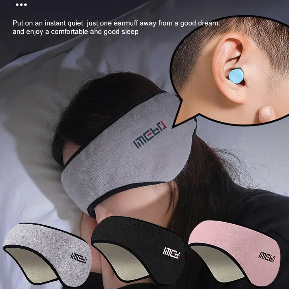 Orejeras para dormir. Máscara de lujo con orejeras para dormir. Amortigua  los sonidos en ambientes ruidosos, de ronquidos o mientras viajas. Negro