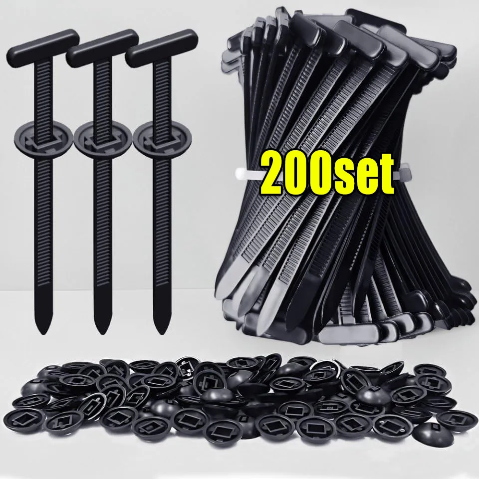 50PCS Universal Cable Tie Buckles - Heavy Duty Self-Locking Zip Ties For Car Repair & Automotive Use