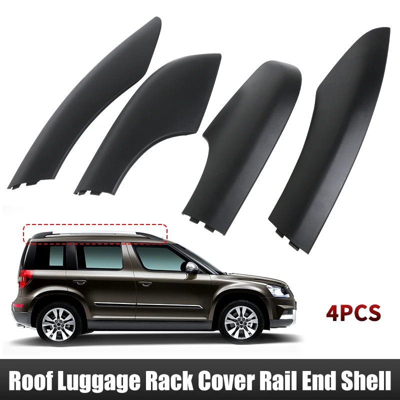 Roof Rack Cover For Skoda Yeti SUV 2009- Accessories Roof Luggage Bar Rail End Shell Cover Replacement 5LD860146-GT5 Car Exterior Parts