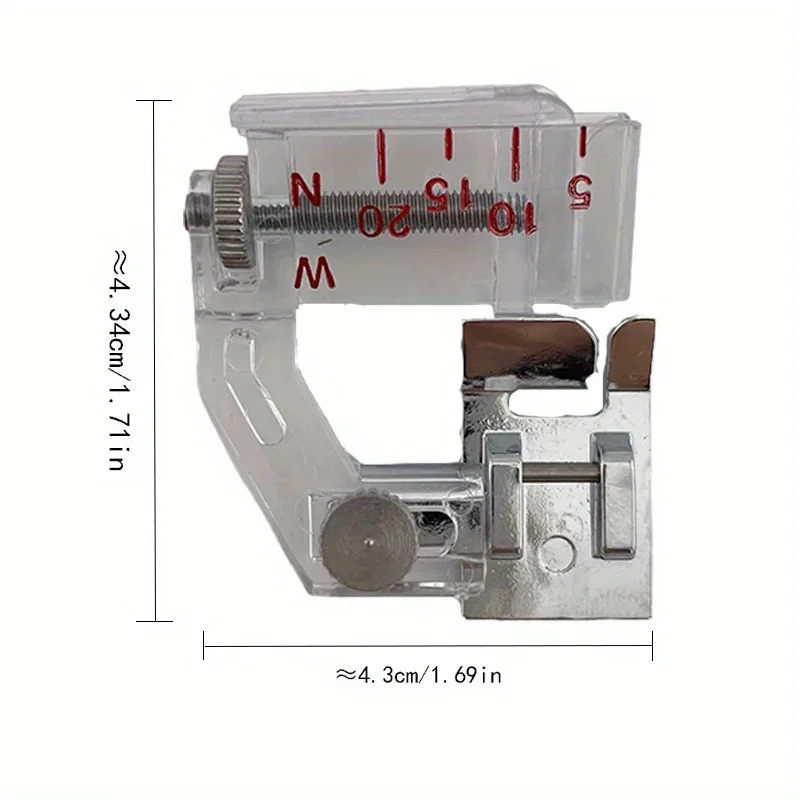 1PC Adjustable Bias Tape Binding Foot Snap On Presser Foot 6290 For Brother and Most of Low Shank Sewing Machine Accessories