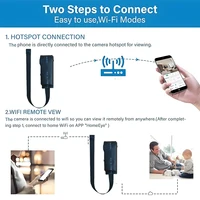 Mini caméra WiFi 4K HD nouvellement améliorée, prise en charge de la visualisation à distance, détection de mouvement, caméra de style nounou domestique DIY 5