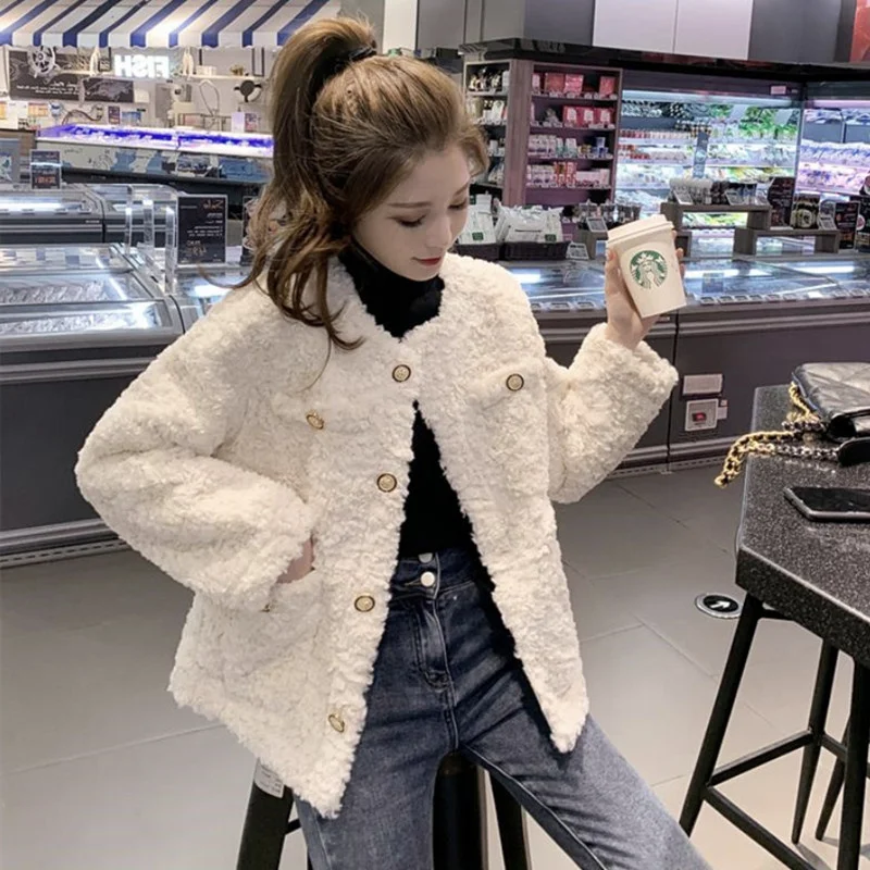 

2022 New cashmere coat Loose Sweater Cardigan Jacket Women Autumn and Winter Thicken Coat Top