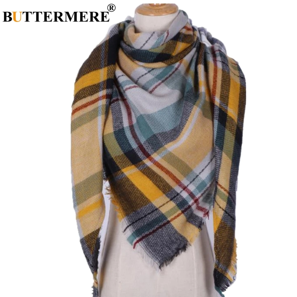 BUTTERMERE Scarf Women Plaid Blanket Scarf Ladies Warm Pashmina Wrap Cashmere Brand British Style Female Shawls And Scarves 2023 new thickened warm scarf for women winter cashmere scarf brand pashmina shawls wraps female blanket scarves for ladies