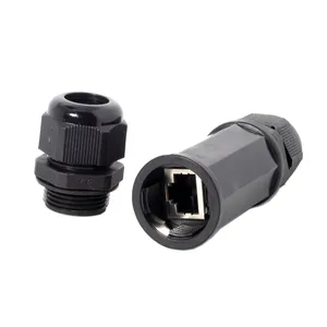 Cablecc Waterproof Connectors Locking CAT6 RJ45 Female to Female Lan Ethernet Network Waterproofable Extension Adapter Coupler