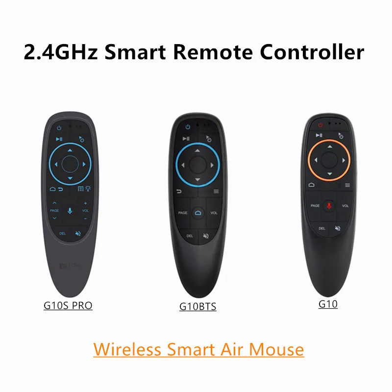 Беспроводная ТВ-приставка G10S PRO/G10BTS/G10 2,4G, ИК-пульт дистанционного управления, подсветка, голосовое управление