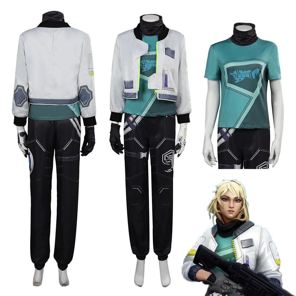 

Valorant Deadlock Cosplay Coat Pants Gloves Full Set Disguise Costume Halloween Carnival Role Play Suit For Adult Men Male