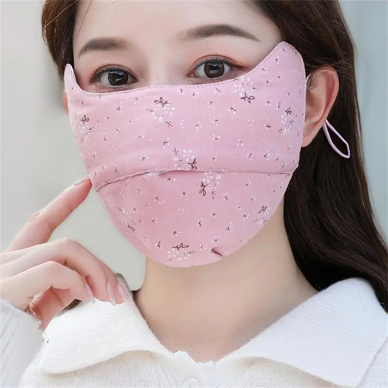 

Soft Windproof Exquisite Patterns Wind Masks Washable Cotton Cloth Masks Versatility Sunscreen Aesthetics Mask Skin Friendly