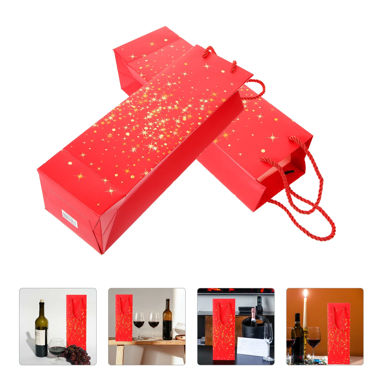 

Bag Bottle Gift Bags with Handles Carriers Tote Pouch for Bottles Gifts