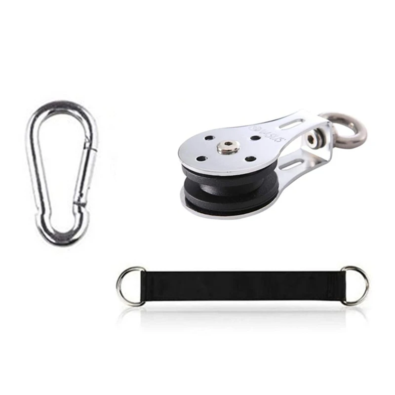 Sessiz Spor Salonu Kablo Kasnak Rotasyon 360 Derece Paslanmaz Çelik Yüzey Pürüzsüz Dayanıklı Eki DIY Ev Spor Salonu Kasnak Sistemi