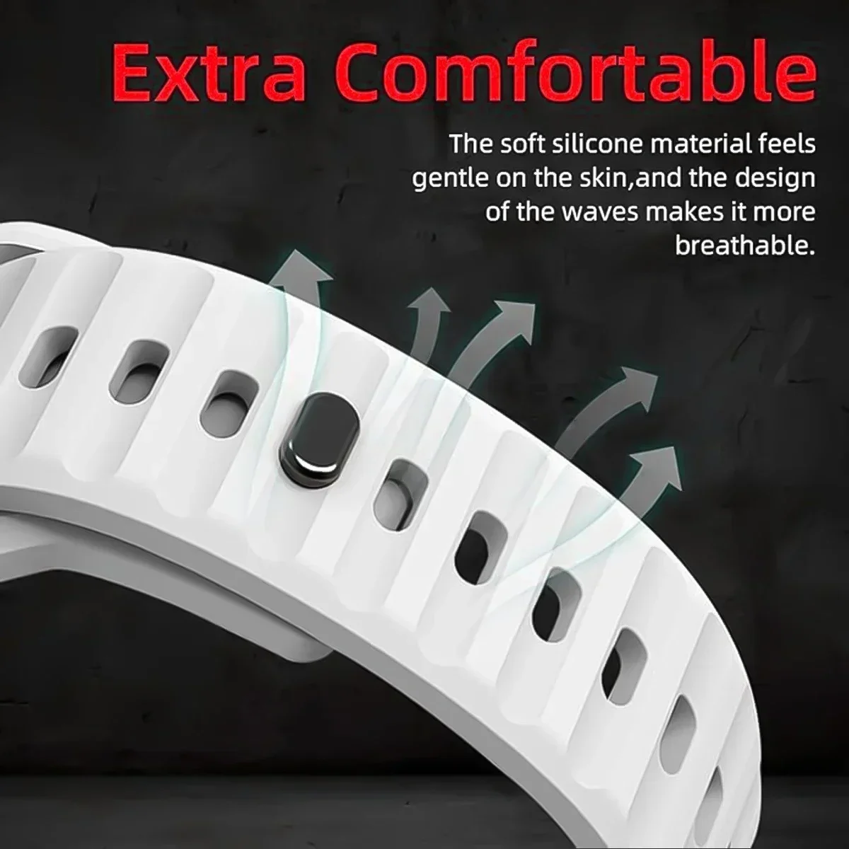 QuickFit Silicone No-Gap Watchband - Versatile 22mm & 26mm Strap