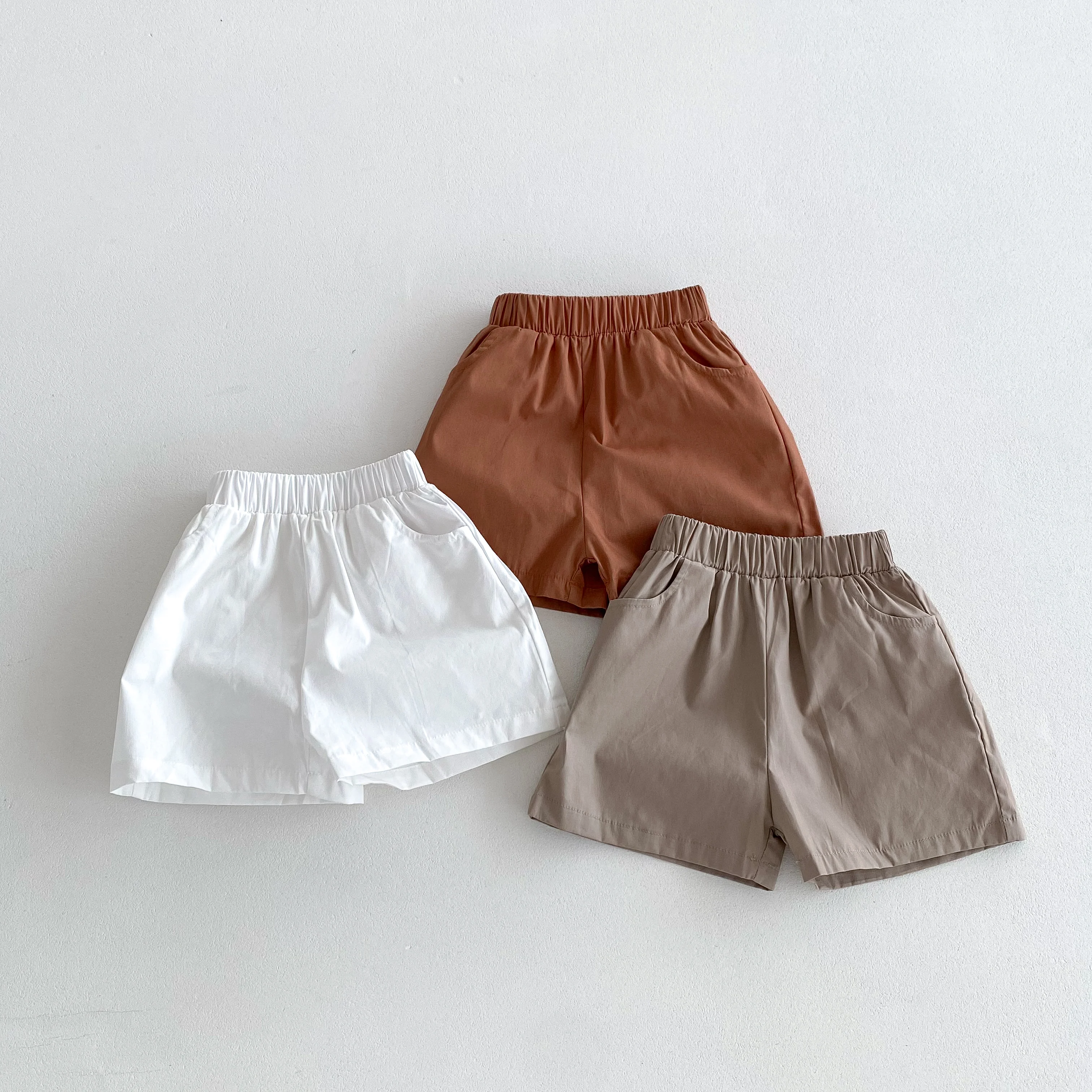 Korea Trend Baby Boys Shorts kids shorts Summer Cotton Breathable 3 Pockets Design Children Sports Pants 0-4 Yrs Girls Clothes