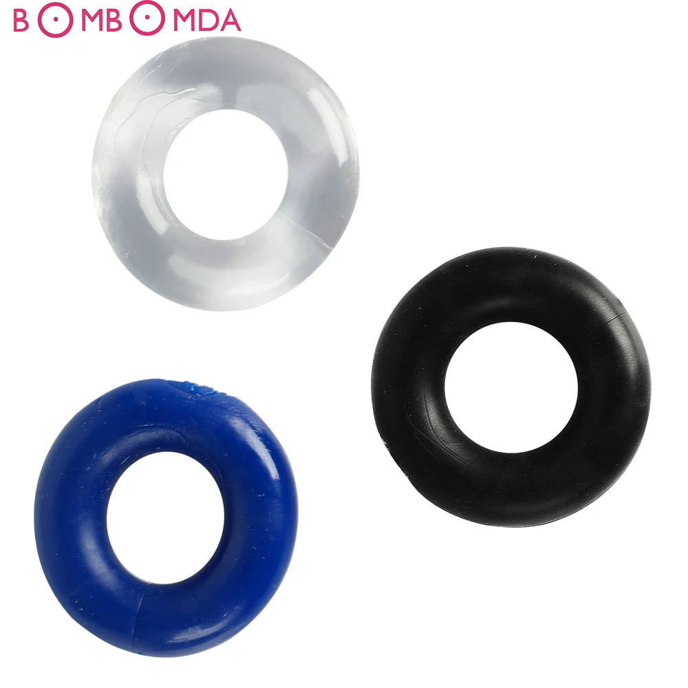 Anneau perlé extensible et dur, 3 pièces, rehausseur, retarde l'éjaculation, entraîneur pour hommes, jouets sexuels, produits pour adultes masculins_voghion.com