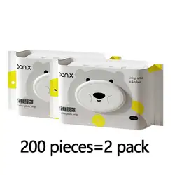 100 - Pack Disposable Food - Grade Cling Film Covers for Kitchen and Refrigerator Storage (200Pcs)