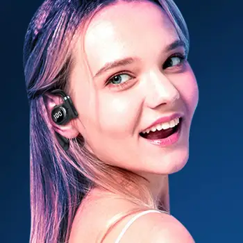 Over Ear Buds Wireless Digital Display Left Ear Single LED Headphones Women Men Entertainment Electronics With All Day Comfort 4