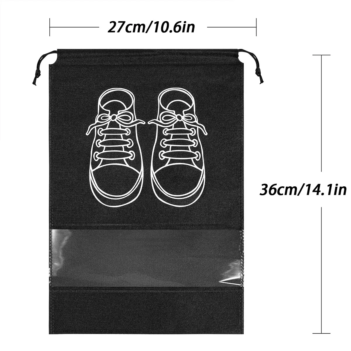 10PCS Shoes Storage Bag, Closet Organizer, Non-woven Travel Portable Bag, Waterproof Pocket, Clothing Classified Hanging Bag-liu