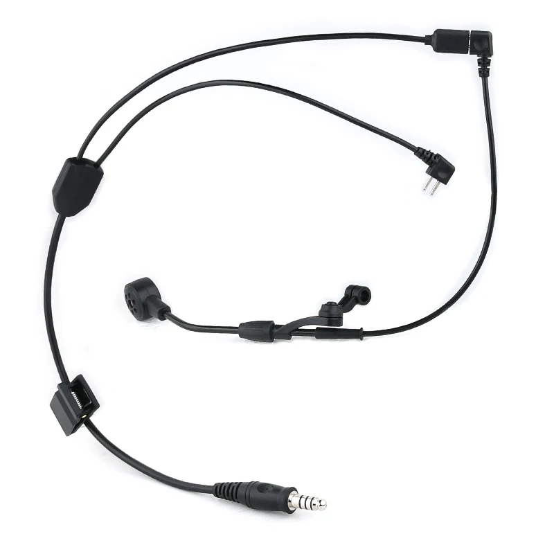 WADSN C3 Headset Wiress Version Microphone Cable Tactical Communication Hunting Shooting Earphones PTT Push to Talk Accessory tactical headset