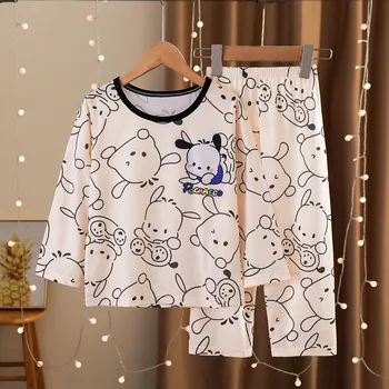 Girls Long Sleeve Cartoon Pajamas 1