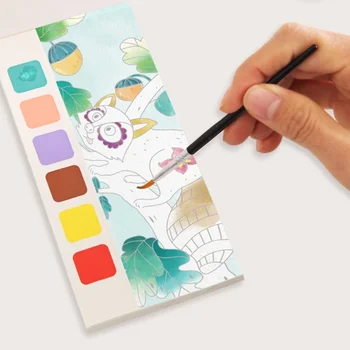 Set da disegno per artigianato da colorare acquerello Set da disegno per acquerello con libro per acquerello con pennello per