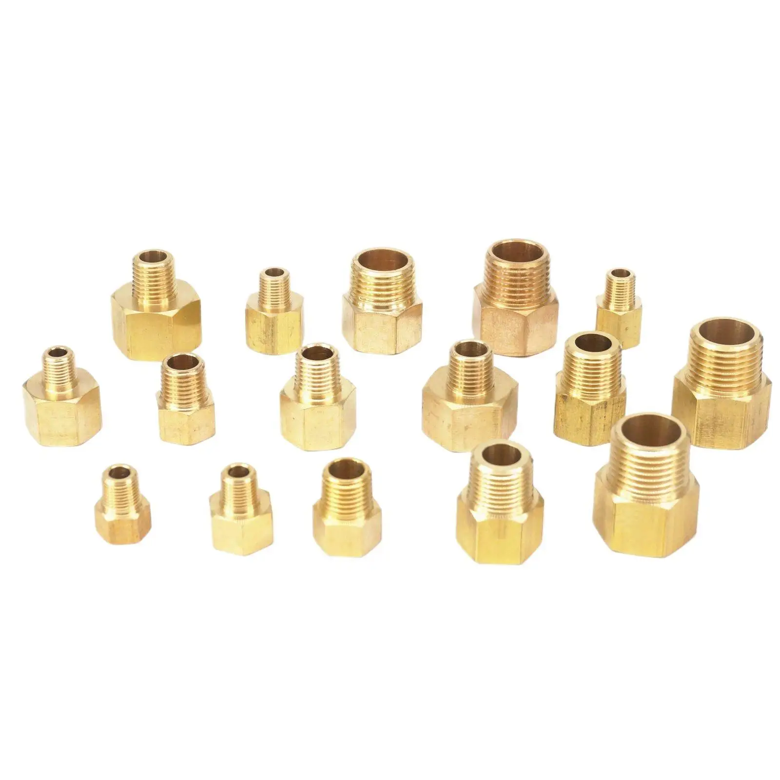 NPT Female To Male BSP Brass Pipe Fitting Connector Adapter For Pressure Gauge Air Gas Fuel Water 1/8" 1/4" 3/8" 1/2" hose pipe fitting,pipe fitting,water faucet adapter,tee adapter,water pipe fitting