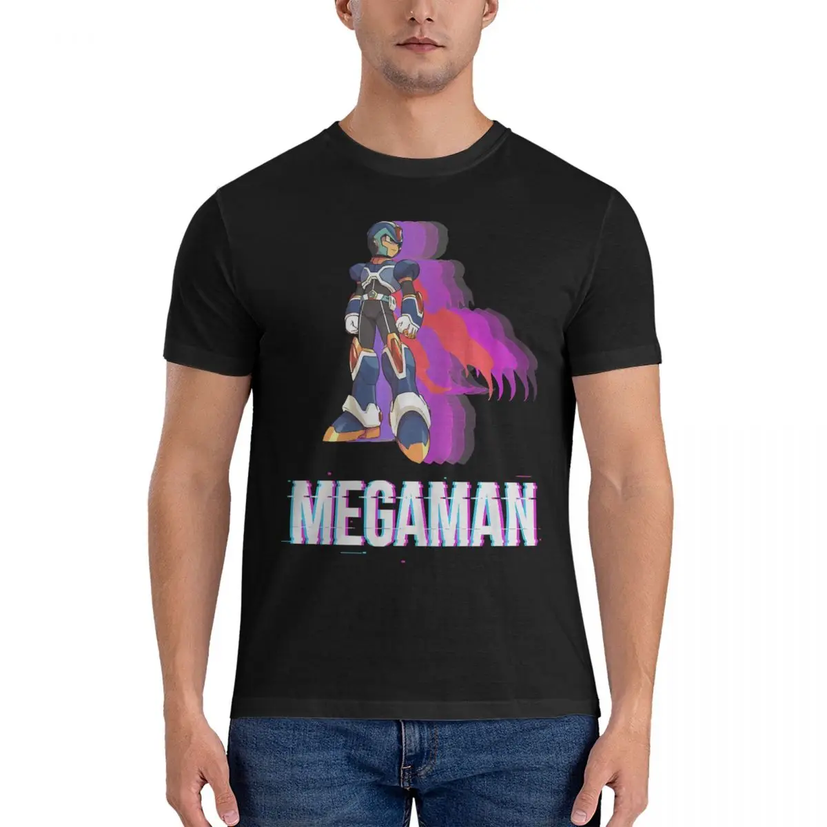 Secret Mega Art Man Gifts Movie Fan T-Shirt Uomo Mega Man Funny Cotton Tee Shirt O Neck Maglietta Manica Corta Idea Regalo Abbigliamento
