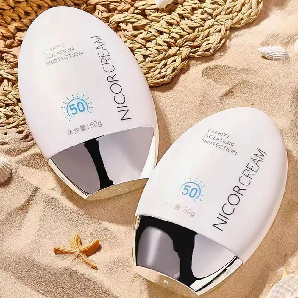 UV Sunscreen Cream SPF50 Whitening Sunblock Refreshing Reduce Oil Care Sunscreen Anti-Aging Control Skin Moisturizing B5D1