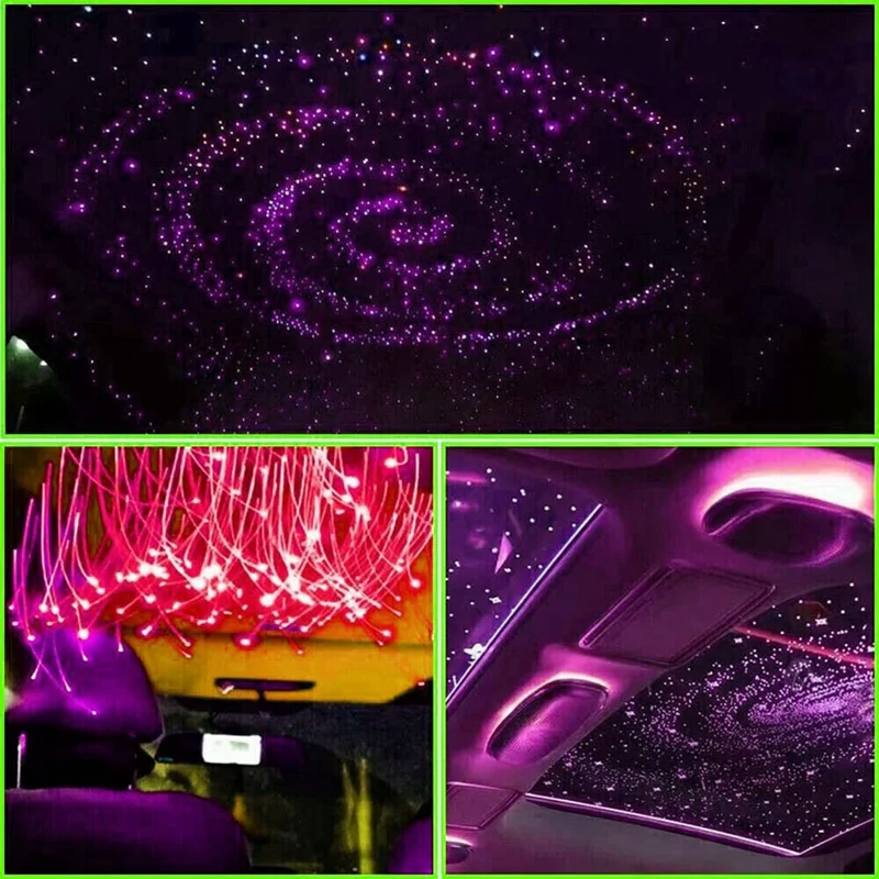 

500Pcs Fiber Optic Car Home Headliner Star Light Kit Roof Ceiling Lights Remote