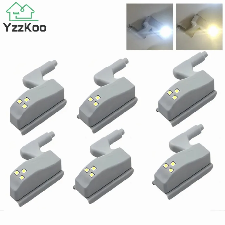 

6 Pcs LED Inner Hinge Lamp Cabinet Induction Lights Wardrobe Cupboard Sensor Lights Bedroom Kitchen Closet LED Night Lamp