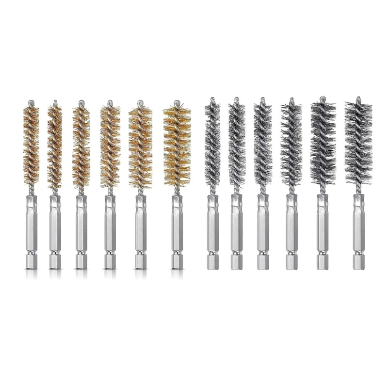 

6Pcs housework Brush Wire Tube Polishing Brush For Drill Stamping Die Machine Removing Paint Washing Polishing Tool