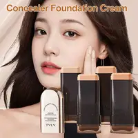 Bâton de fond de teint anti-cernes imperméable avec brosse, tout-en-un, longue durée, contrôle de l'huile, maquillage éclaircissant, finition mate naturelle 3