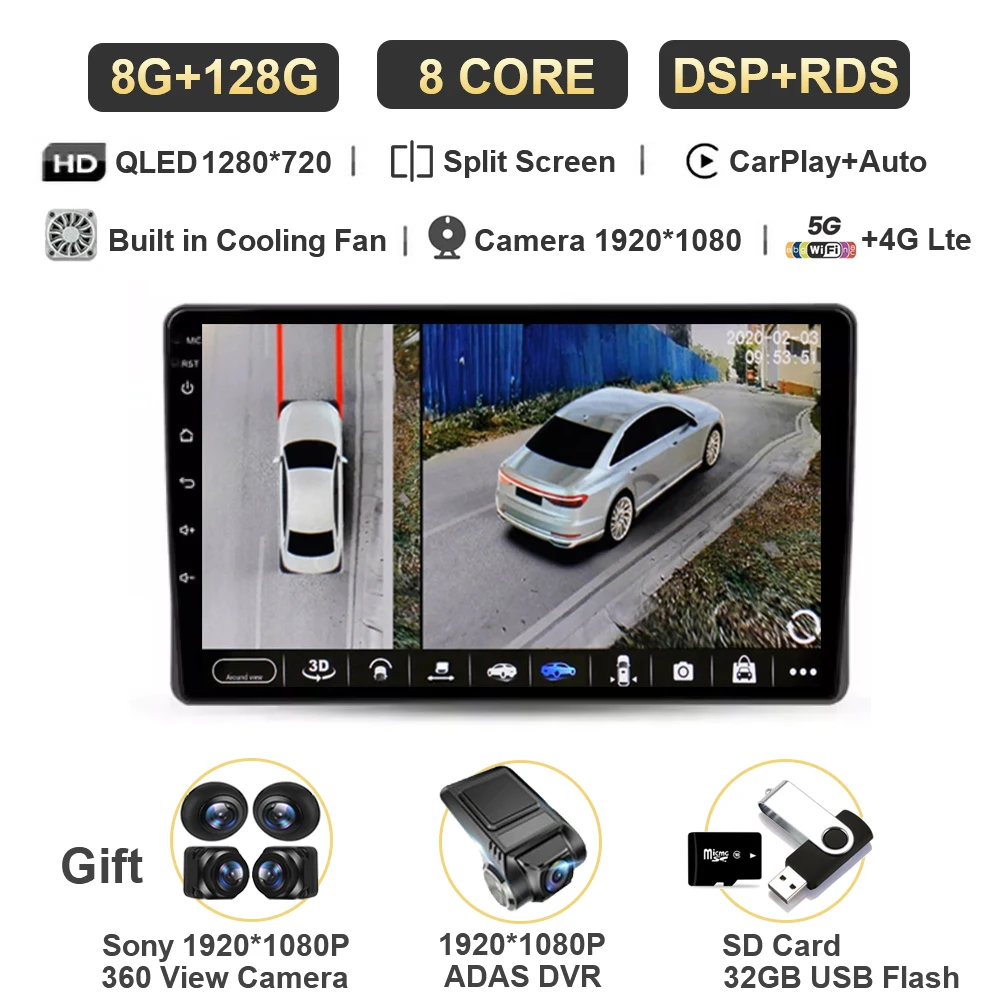8G-128G 360 DVR