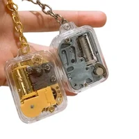 Kids Music Box Movement Keychain Handy Crank Musical Birthday Gifts Toy Musical Instrument Toy Musical Melody Gifts caja 1