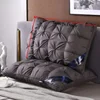1PC Winter White Goose Down Pillow Neck Pillow for Sleeping 100% Cotton Shell 3D Style Rectangle Queen King Bed Pillow 수면용 베개 2