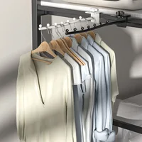 Wall Mount Clothes Hanger Student Dormitory Bedside Clothes Drying Rack Space Saving Closet Organizer Clothes Storage Hangers 2