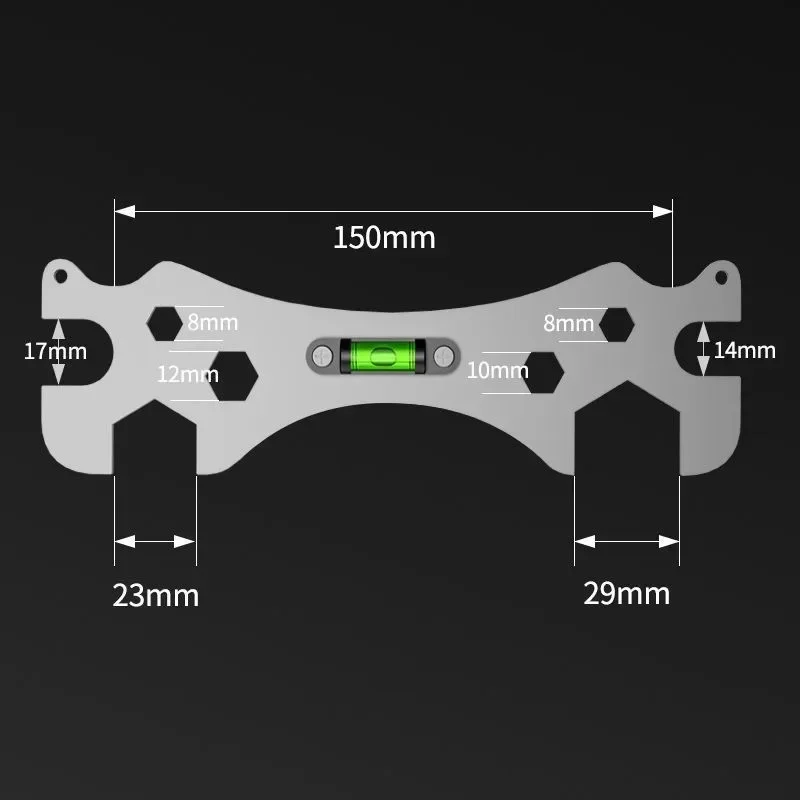 Special Wrench Tools Shower Faucet Installation Bathroom Multifunctional Level Wrench Ruler Distance Measuring Tool
